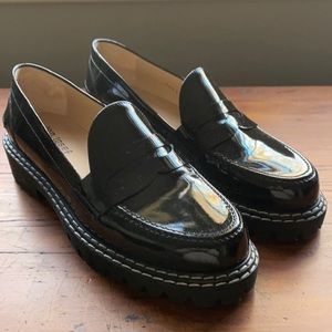 Fall 2021 lug sole patent leather loafers
